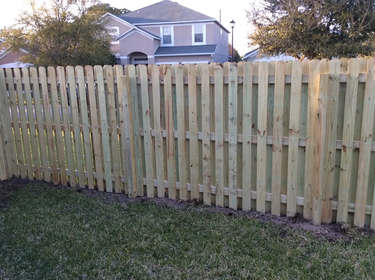 Shadowbox Wood Fence Installation in Orlando, FL