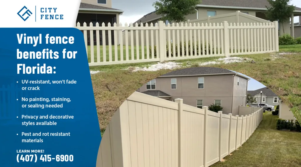 Florida weather-resistant vinyl fence