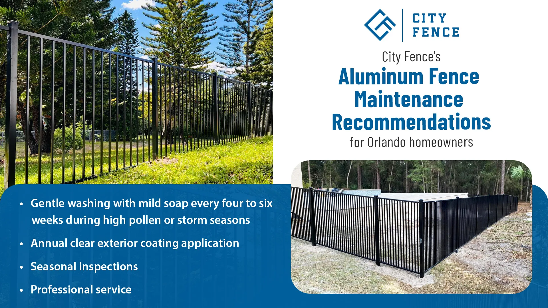 Aluminum Fence Maintenance Guide for Orlando Homeowners: How to Keep Your Fence Looking New?