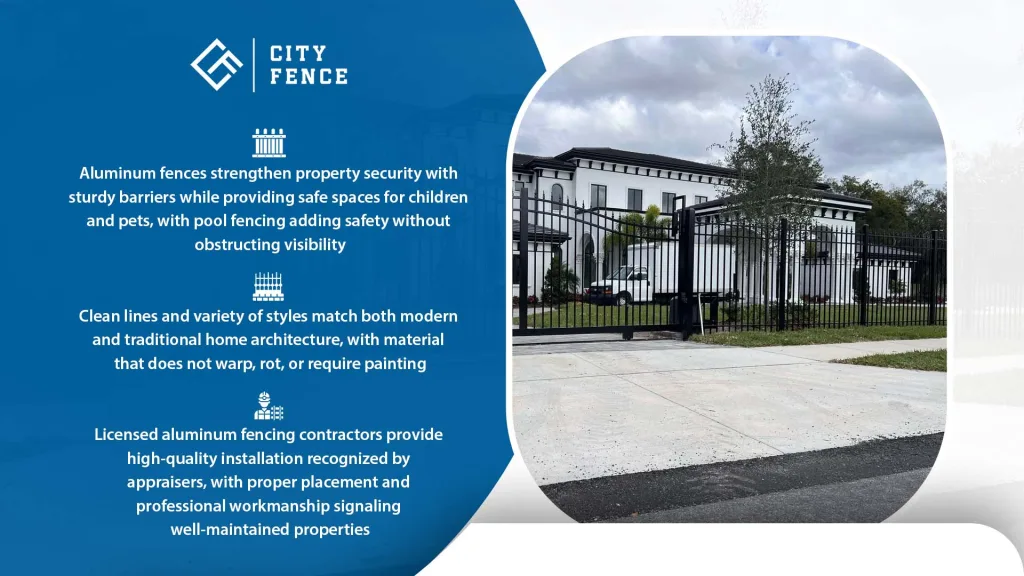 aluminum fence in Orlando increase home value